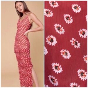 Nightwalker Floral Red Dress